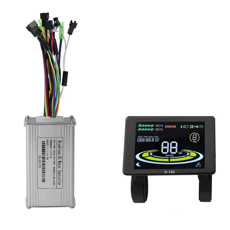 Scooter Bicycle Lithium-Ion Power-Assisted Conversion Accessories H-100 Color Screen Meter With 17A 3 Mode Sine Wave Kit
Scooter Bicycle Lithium-Ion Power-Assisted Conversion Accessories H-100 Color Screen Meter With 17A 3 Mode Sine Wave Kit