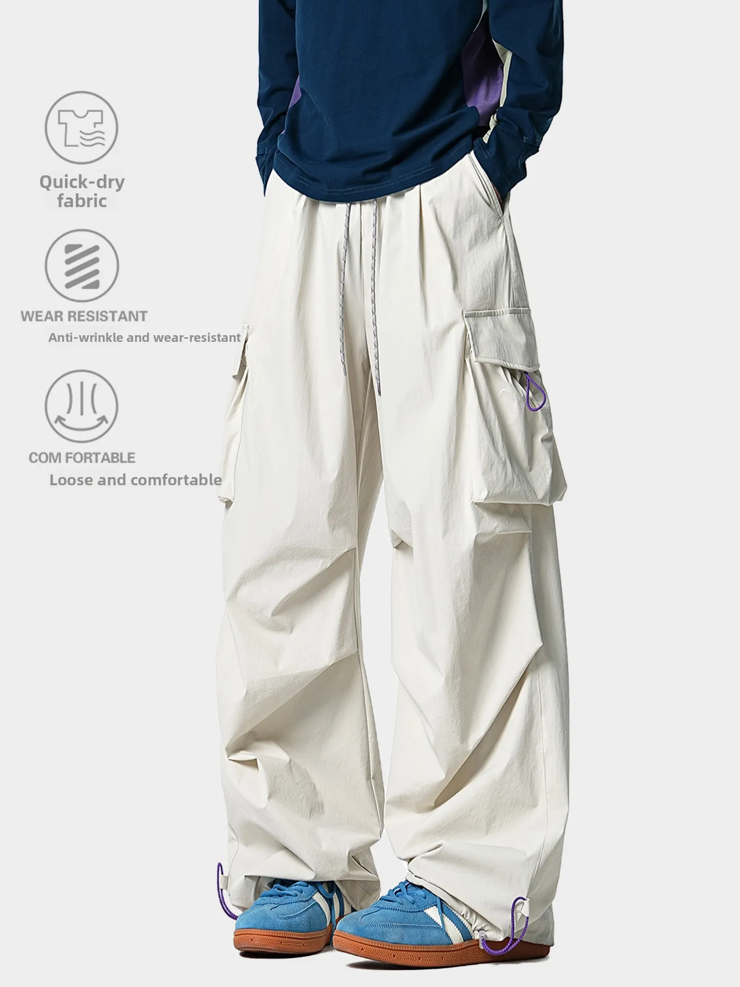 Outdoor Climbing Waterproof Quick Dry Sports Workwear Pants Loose Fit Summer Cool Sensation Breathable Unisex Cargo Trousers
Outdoor Climbing Waterproof Quick Dry Sports Workwear Pants Loose Fit Summer Cool Sensation Breathable Unisex Cargo Trousers