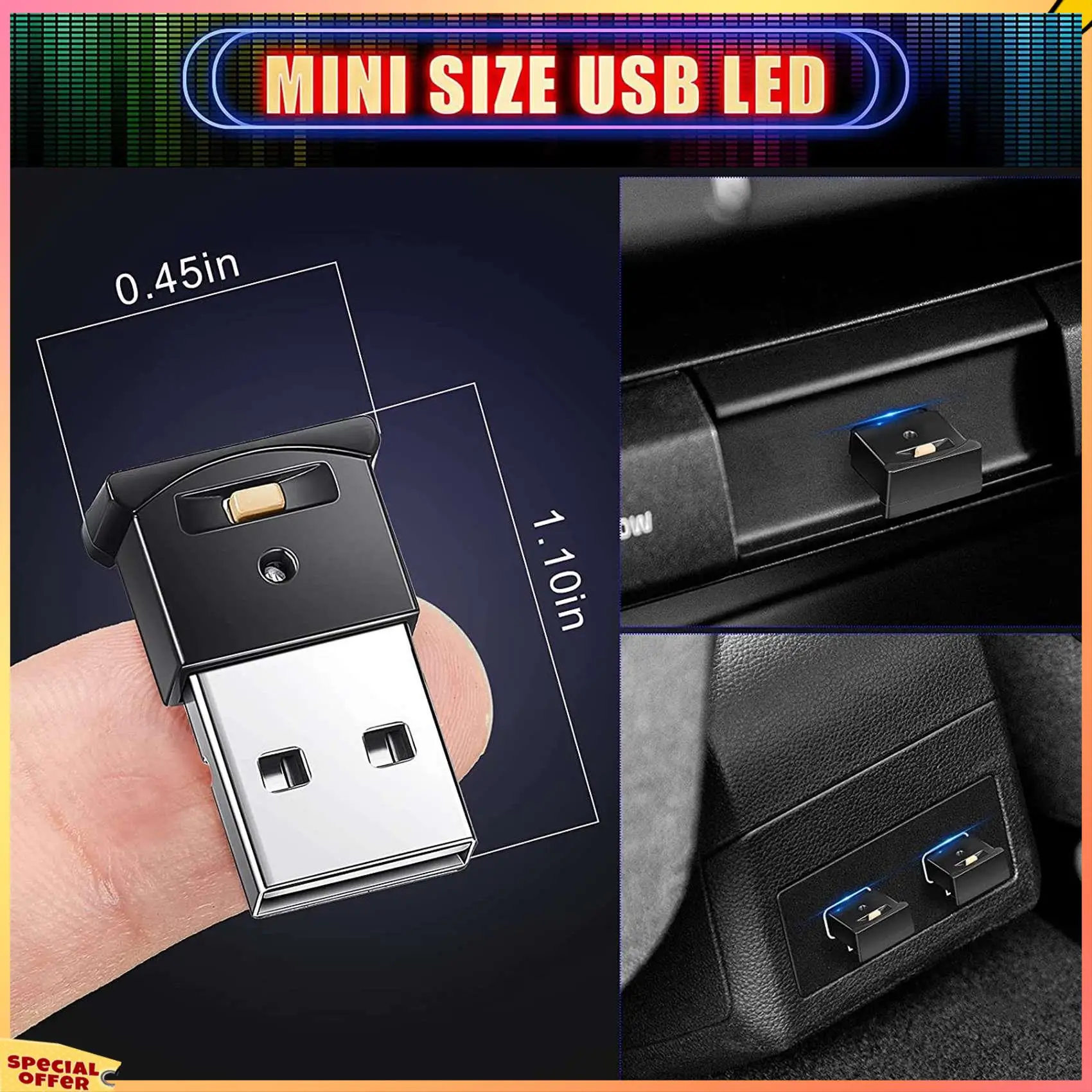 ABFI Mini USB светодиодный светильник, RGB светодиодное внутреннее освещение автомобиля DC 5 В, светильник для клавиатуры ноутбука, украшение для дома и офиса, ночник
ABFI Mini USB светодиодный светильник, RGB светодиодное внутреннее освещение автомобиля DC 5 В, светильник для клавиатуры ноутбука, украшение для дома и офиса, ночник