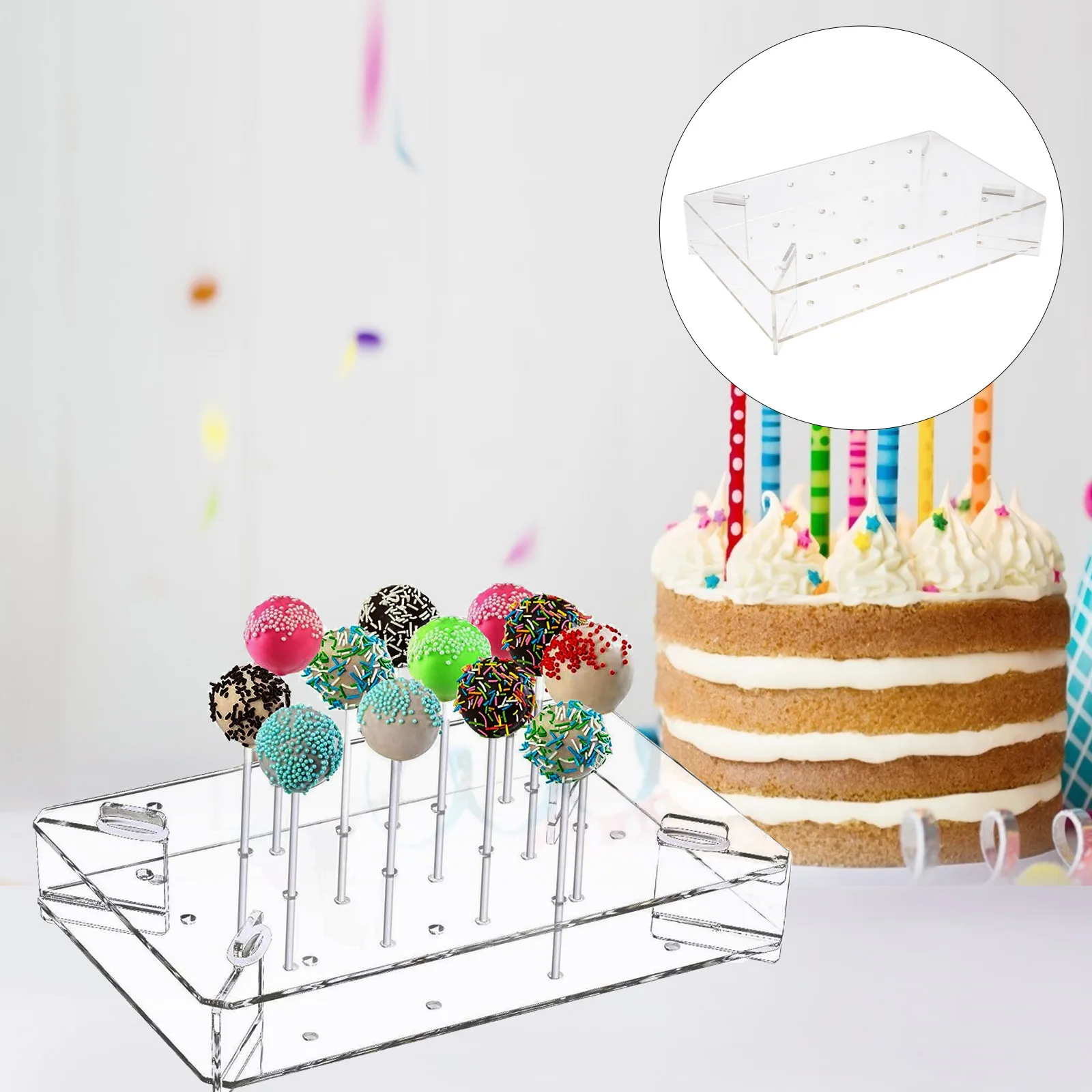 1pc Acrylic Lollipop Display Rack St Holder Transparent Storage Shelf Cake Display Reusable Flat Packaging Easy
1pc Acrylic Lollipop Display Rack St Holder Transparent Storage Shelf Cake Display Reusable Flat Packaging Easy