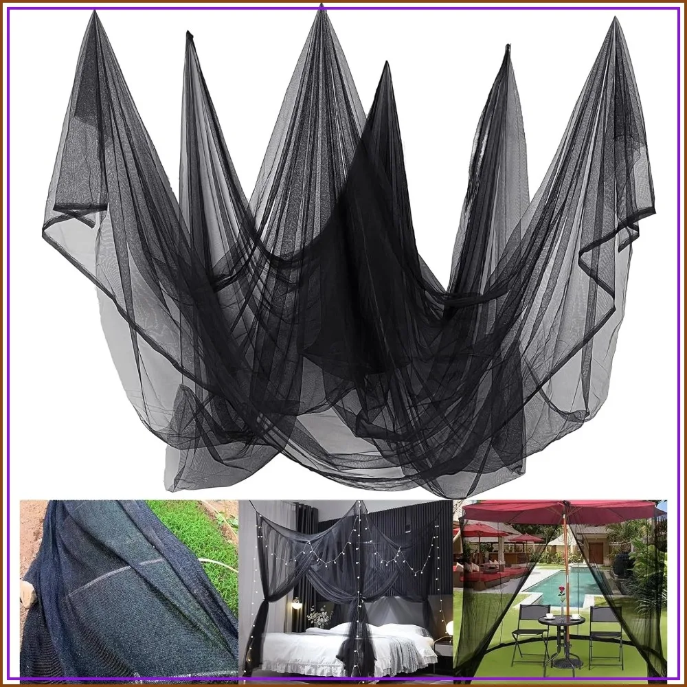 39x10Ft Black Mosquito Netting for Patio Garden Protection, Fly Bird Barrier, 3x12m
39x10Ft Black Mosquito Netting for Patio Garden Protection, Fly Bird Barrier, 3x12m