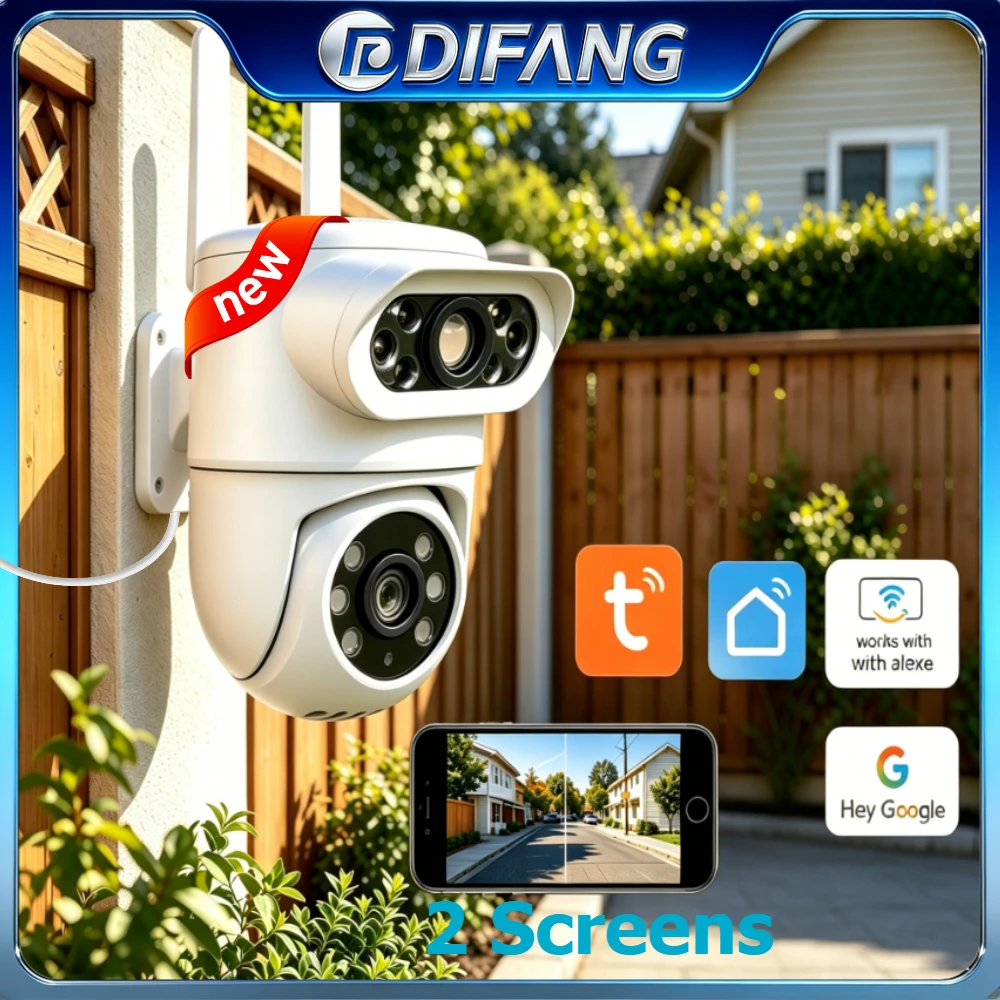 Tuya 5K 10MP WiFi Camera Outdoor PTZ Security IP Camera Dual Screen SmartLife CCTV Surveillance Cam Alexa Google Home
Tuya 5K 10MP WiFi Camera Outdoor PTZ Security IP Camera Dual Screen SmartLife CCTV Surveillance Cam Alexa Google Home