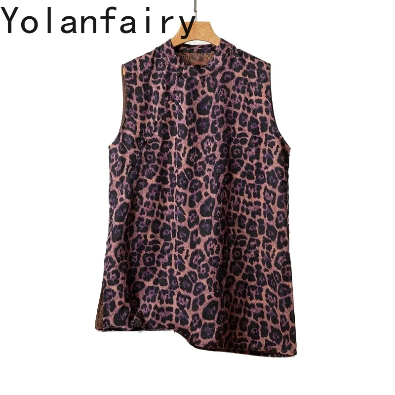 YOLANFAIRY New 100% Real Mulberry Silk Shirts for Women Summer Clothing Fashion Leopard Tank Tops Woman Sleeveless Long Tanks
YOLANFAIRY New 100% Real Mulberry Silk Shirts for Women Summer Clothing Fashion Leopard Tank Tops Woman Sleeveless Long Tanks