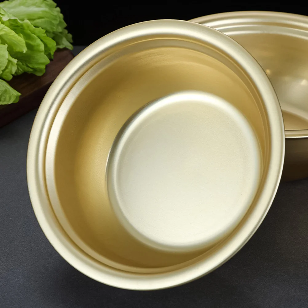 Golden Soup Basin Ramen Bowl 20cm Fruit Vegetable Storage Household Kitchenware Aluminium Mixing Bowl Salad Dough Washing Easy 
Golden Soup Basin Ramen Bowl 20cm Fruit Vegetable Storage Household Kitchenware Aluminium Mixing Bowl Salad Dough Washing Easy