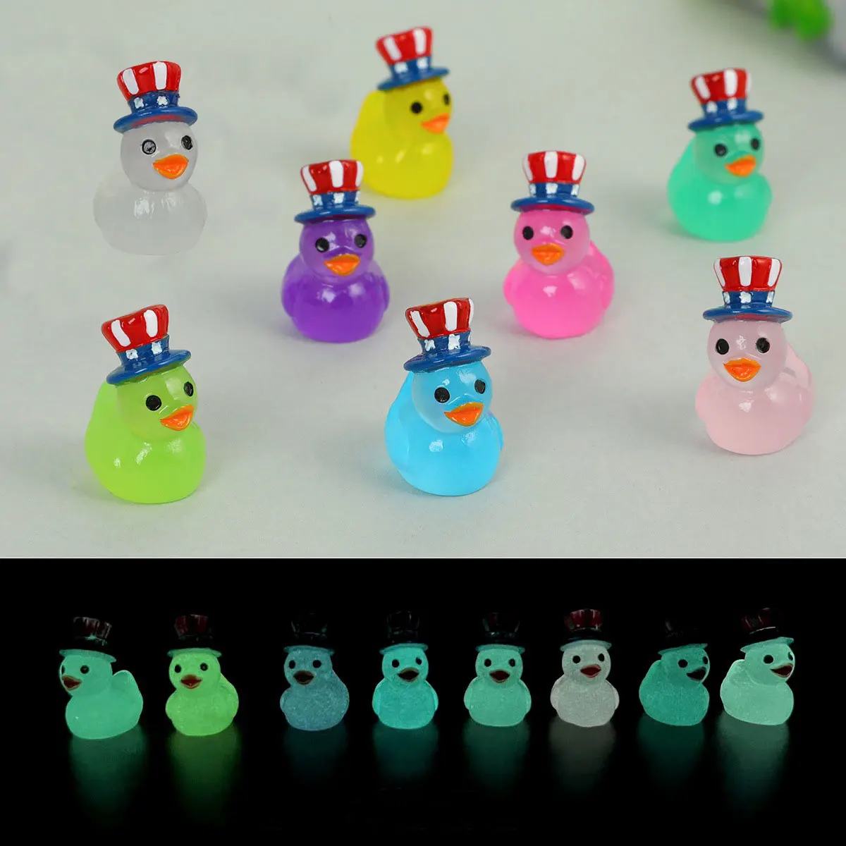 5/10PCS Mini Ducks with Magic Hat Glow in The Night Miniatures Duck Home Decor Desk Decorative Figurines Micro Landscape
5/10PCS Mini Ducks with Magic Hat Glow in The Night Miniatures Duck Home Decor Desk Decorative Figurines Micro Landscape