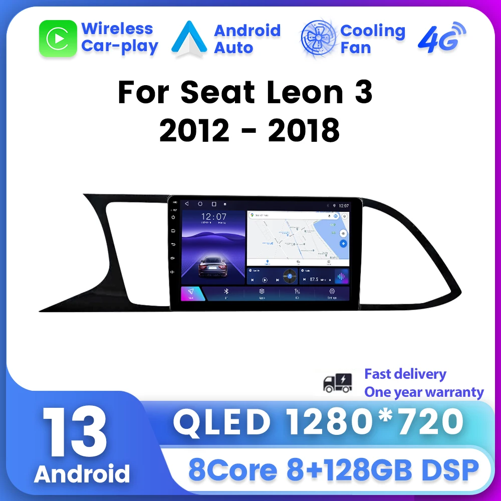 QLED Screen Car Radio For Seat Leon 3 2012 - 2018 Multimedia Video Player Navigation GPS Wireless Carplay Auto 2Din Head Unit
QLED Screen Car Radio For Seat Leon 3 2012 - 2018 Multimedia Video Player Navigation GPS Wireless Carplay Auto 2Din Head Unit