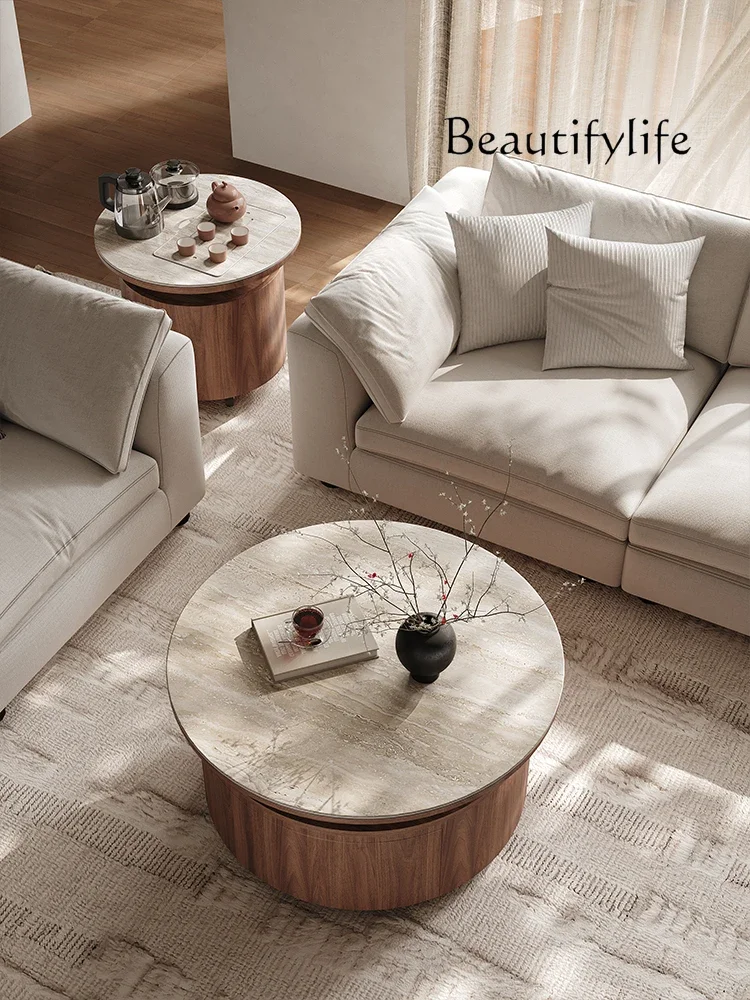 X35 Coffee Table Living Room Apartment Light Luxury High-end Sense Movable With Tea Making Integrated Rock Slab Round Side Tab
X35 Coffee Table Living Room Apartment Light Luxury High-end Sense Movable With Tea Making Integrated Rock Slab Round Side Tab