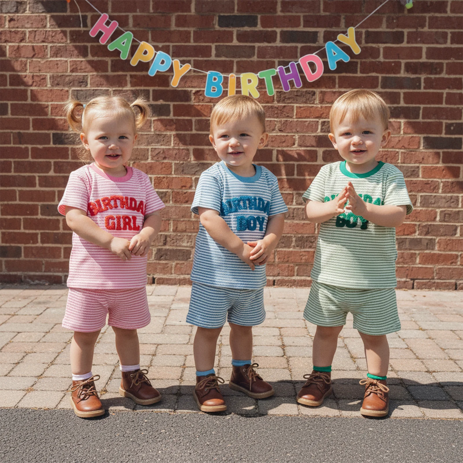 Toddler Boy Summer Stripe Outfit Letter Embroidery Short Sleeve Crew Neck T Shirt with Elastic Waist Shorts
Toddler Boy Summer Stripe Outfit Letter Embroidery Short Sleeve Crew Neck T Shirt with Elastic Waist Shorts