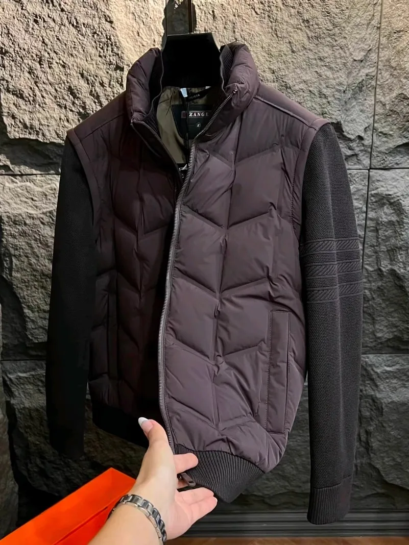 Men's Autumn Winter Detachable Knitted Sve Patchwork down Jaet Stand Collar Zipper Closure Faionable Outerwear Coat
Men's Autumn Winter Detachable Knitted Sve Patchwork down Jaet Stand Collar Zipper Closure Faionable Outerwear Coat