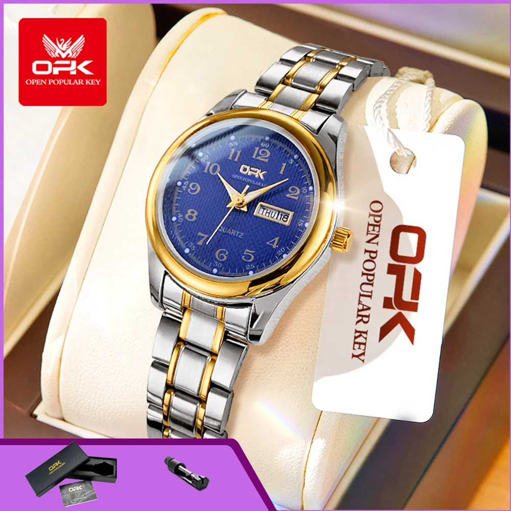 OPK 8110 Women's Quartz Watch Originial Luxury Dual Calendar Digital Dial Luminous Waterproof Wristwatch for Lady
OPK 8110 Women's Quartz Watch Originial Luxury Dual Calendar Digital Dial Luminous Waterproof Wristwatch for Lady