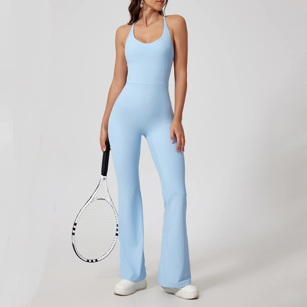 Sleeveless Jumpsuits Yoga Clothes Set Women Tracksuits Ribbed Yoga Bodysuit Backless Fashion Casual Rompers Women Workout Suit
Sleeveless Jumpsuits Yoga Clothes Set Women Tracksuits Ribbed Yoga Bodysuit Backless Fashion Casual Rompers Women Workout Suit