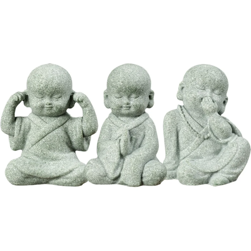 3pcs Zen Style Monk Small Buddha Statue For Home Tabletop Garden Decor Stone Ornament Sculpture Baby Buddha
3pcs Zen Style Monk Small Buddha Statue For Home Tabletop Garden Decor Stone Ornament Sculpture Baby Buddha