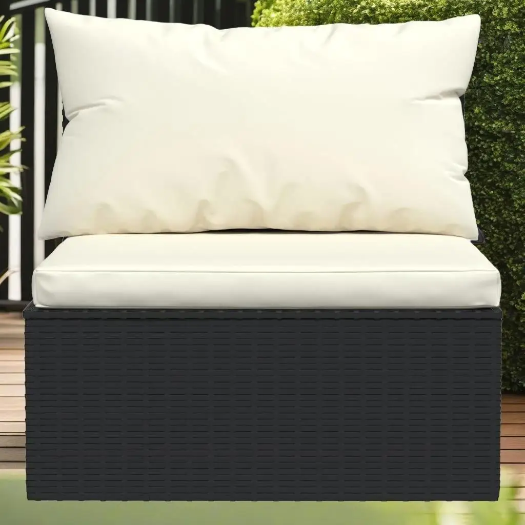 4-Piece Black Poly Rattan Patio Lounge Set with Cushions - Stylish Outdoor Furniture
4-Piece Black Poly Rattan Patio Lounge Set with Cushions - Stylish Outdoor Furniture