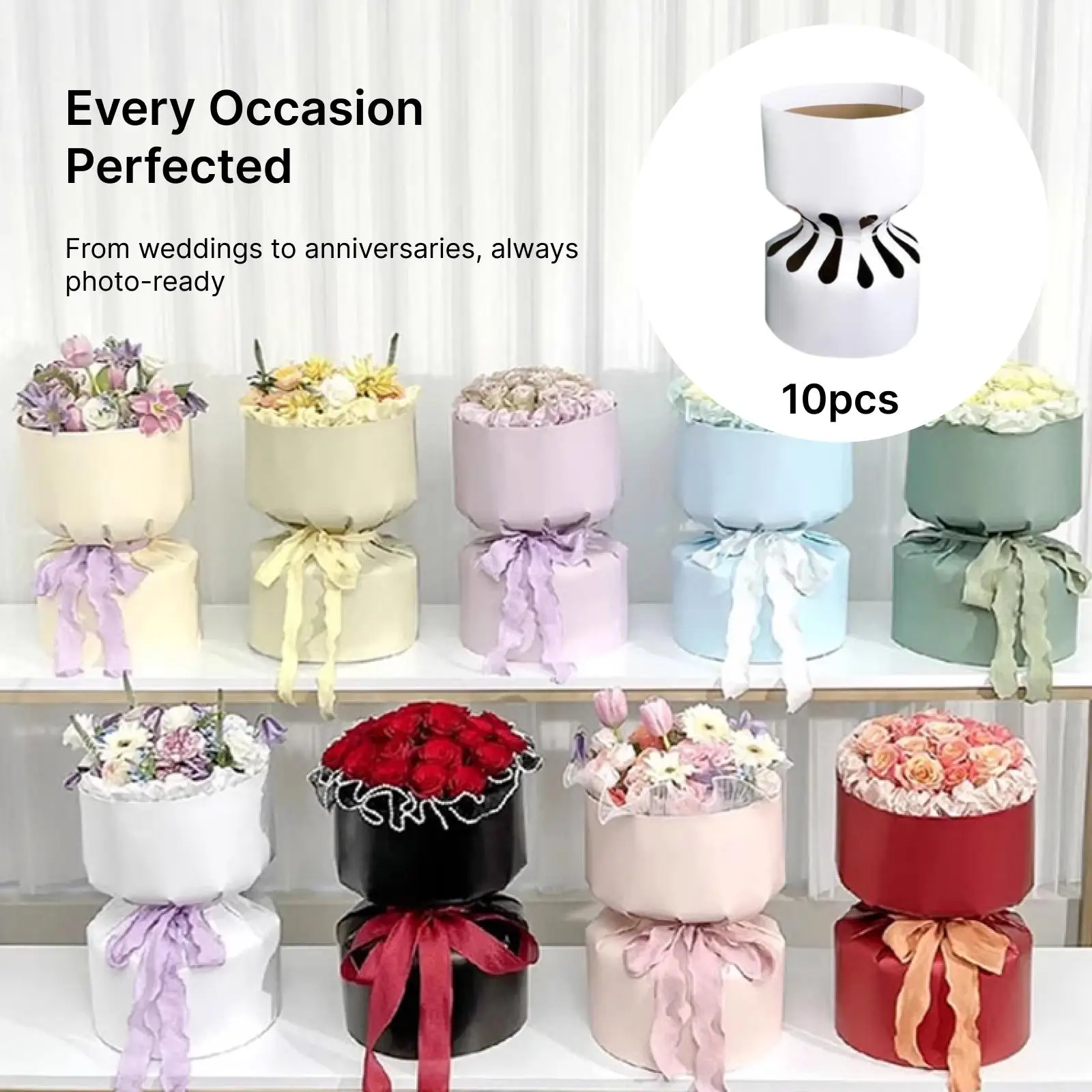 Flower Packaging Paper Round Shaping Cardboard Floral Arrangement Liner for Wedding Valentine's Day Party Flowers
Flower Packaging Paper Round Shaping Cardboard Floral Arrangement Liner for Wedding Valentine's Day Party Flowers