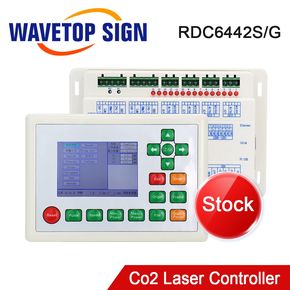 WaveTopSign Stock Ruida RDC6442S Co2 Laser Controller for Co2 Laser Engraving Cutting Machine RDC6442 RDC6442G
WaveTopSign Stock Ruida RDC6442S Co2 Laser Controller for Co2 Laser Engraving Cutting Machine RDC6442 RDC6442G