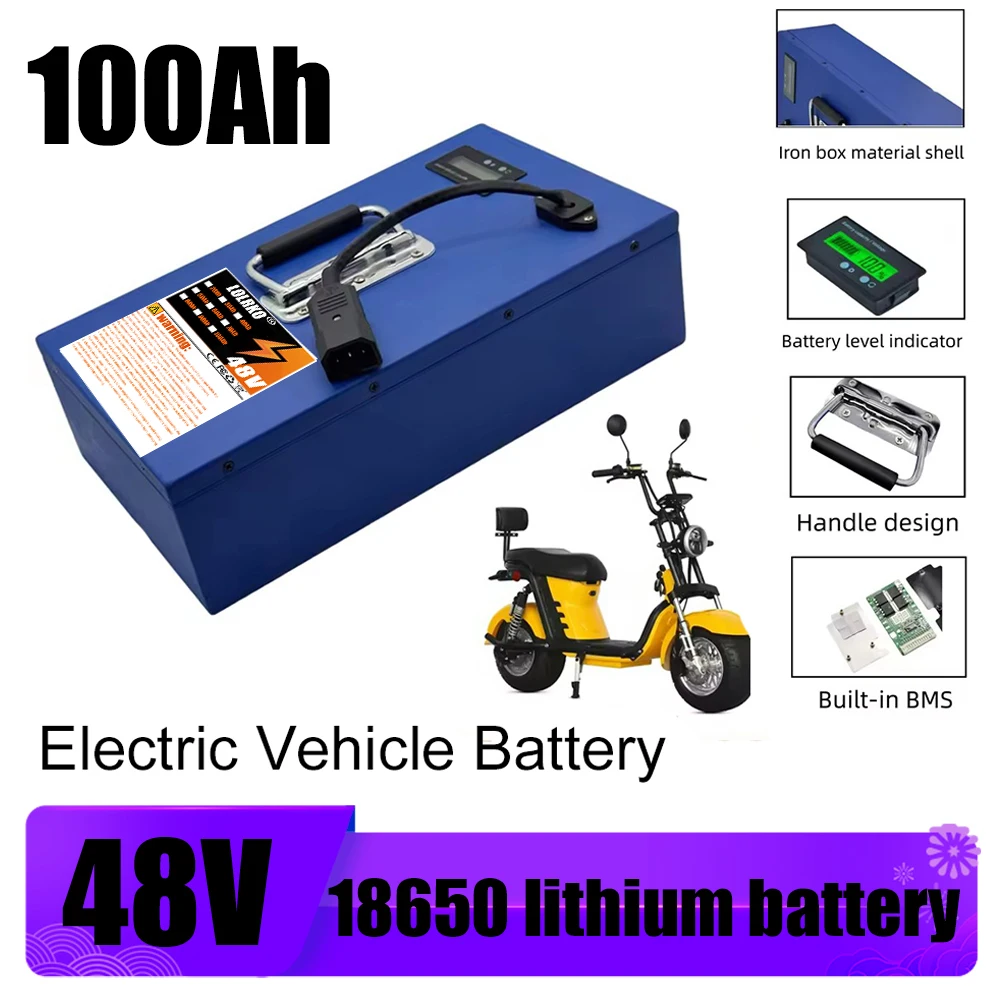 Air fast transportation 48V 18650 Lithium battery pack 100AH Suitable for motors below 3000W Multiple universal options
Air fast transportation 48V 18650 Lithium battery pack 100AH Suitable for motors below 3000W Multiple universal options