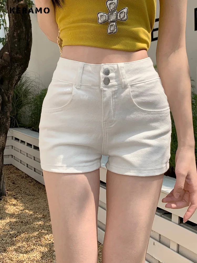 Hotsweet Style High Waist Street Jean E-Girl Casual Sexy Slim Fit White Shorts Women's Y2K 2000S Sheath Solid Denim Shorts
Hotsweet Style High Waist Street Jean E-Girl Casual Sexy Slim Fit White Shorts Women's Y2K 2000S Sheath Solid Denim Shorts