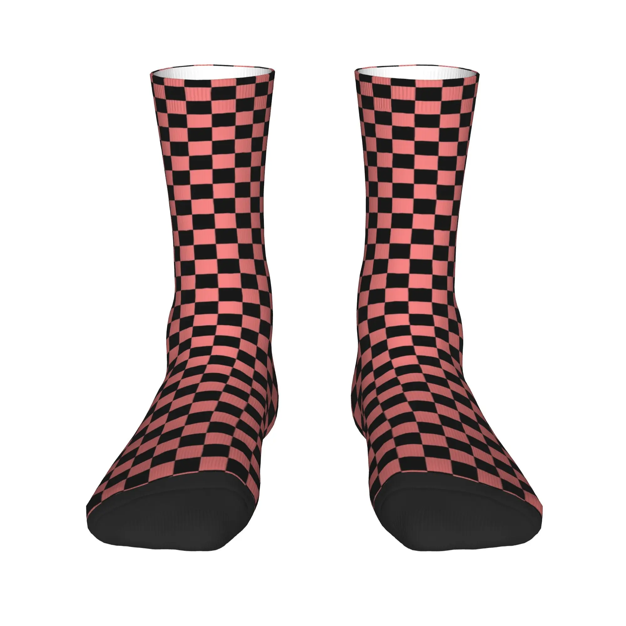 Black and Coral Pink Checkerboard Plaid Dress Socks for Men Women Warm Spring Summer Autumn Winter Crew Socks
Black and Coral Pink Checkerboard Plaid Dress Socks for Men Women Warm Spring Summer Autumn Winter Crew Socks