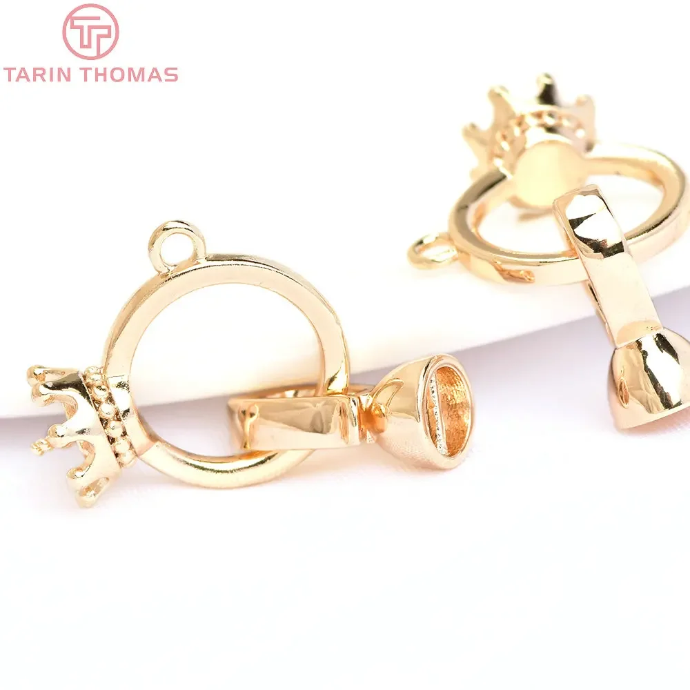(6258) 4PCS 15.5x12MM 6x12MM 24K Gold Color Brass with Zircon Crown Bracelet Necklace Connector Clasp Diy Jewelry Accessories
(6258) 4PCS 15.5x12MM 6x12MM 24K Gold Color Brass with Zircon Crown Bracelet Necklace Connector Clasp Diy Jewelry Accessories
