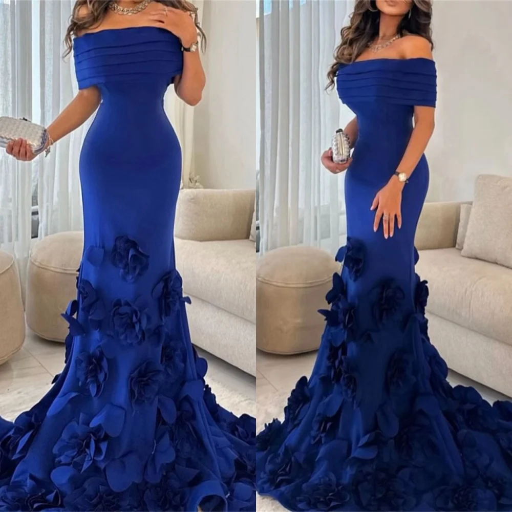 Customized Mermaid Exquisite Blue Jersey Evening Dress Classic Off the Shoulder Sleeveless Homecoming Dresses Luxury Party Gowns
Customized Mermaid Exquisite Blue Jersey Evening Dress Classic Off the Shoulder Sleeveless Homecoming Dresses Luxury Party Gowns