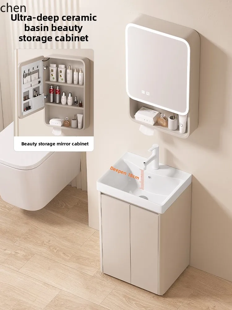 ZML Small Apartment Waterproof Honeycomb Aluminum Floor-standing Bathroom Combination Ceramic Integrated Deepened Washstand
ZML Small Apartment Waterproof Honeycomb Aluminum Floor-standing Bathroom Combination Ceramic Integrated Deepened Washstand