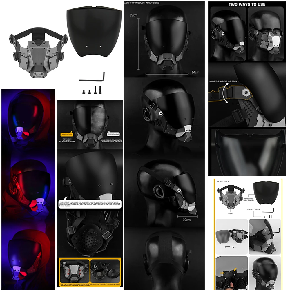NEW Outdoor Very cool Tactical Commander Mask Full Face Anti-fog Mask Double Sided Detachable CS Wargame Protective Gear
NEW Outdoor Very cool Tactical Commander Mask Full Face Anti-fog Mask Double Sided Detachable CS Wargame Protective Gear