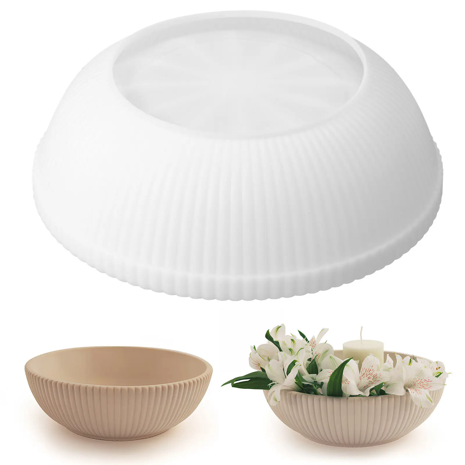 Round Silicone Resin Bowl Mold Flexible Epoxy Resin Mold for Concrete Holder Succulent Pot Craft Decoration
Round Silicone Resin Bowl Mold Flexible Epoxy Resin Mold for Concrete Holder Succulent Pot Craft Decoration