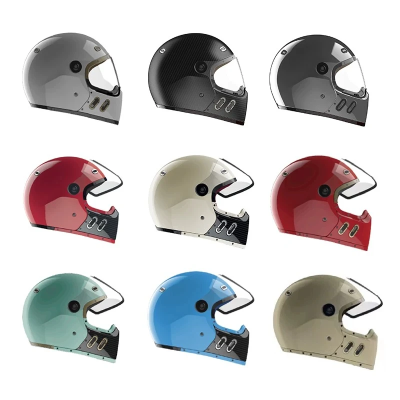 Carbon Fiber Vintage Full Helmet Ultra Light Latte Motorcycle Helmet
Carbon Fiber Vintage Full Helmet Ultra Light Latte Motorcycle Helmet