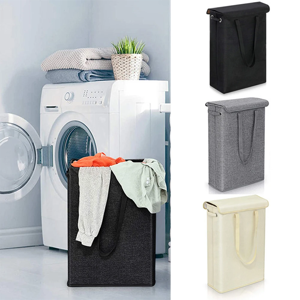 Thin Laundry Basket Large Capacity Slim Laundry Basket with Handle & Lid Fabric Storage Bin Multi-Function for Bedroom Bathroom
Thin Laundry Basket Large Capacity Slim Laundry Basket with Handle & Lid Fabric Storage Bin Multi-Function for Bedroom Bathroom