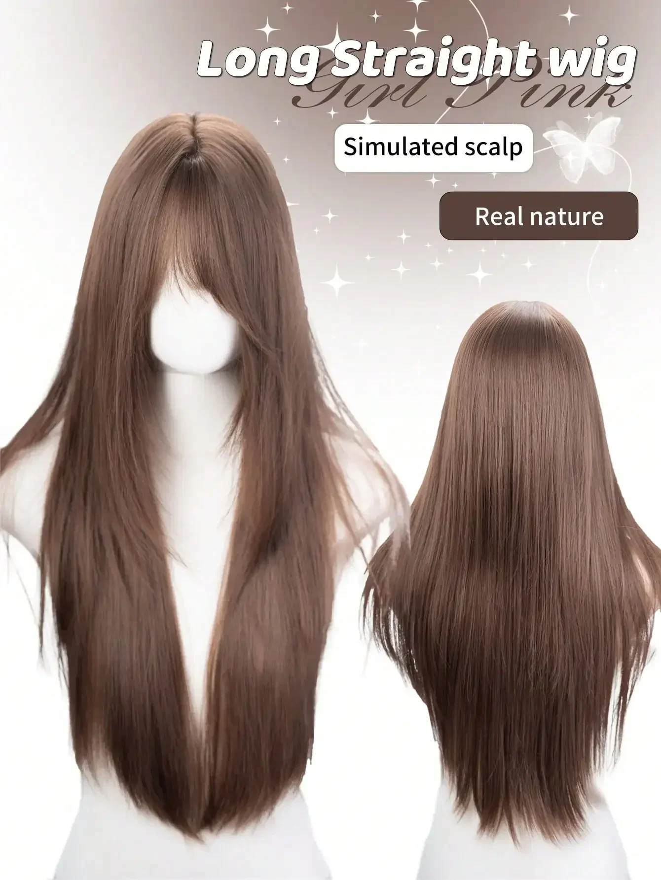 28-Inch Long Synthetic Wig Featuring A Natural Straight Style A Stunning Brown. Designed With Bangs , This False Hairpiece Is Perfect For Ms Daily Use, Offering A Natural And Natural Durable Wig Gift For Ladies.
28-Inch Long Synthetic Wig Featuring A Natural Straight Style A Stunning Brown. Designed With Bangs , This False Hairpiece Is Perfect For Ms Daily Use, Offering A Natural And Natural Durable Wig Gift For Ladies.