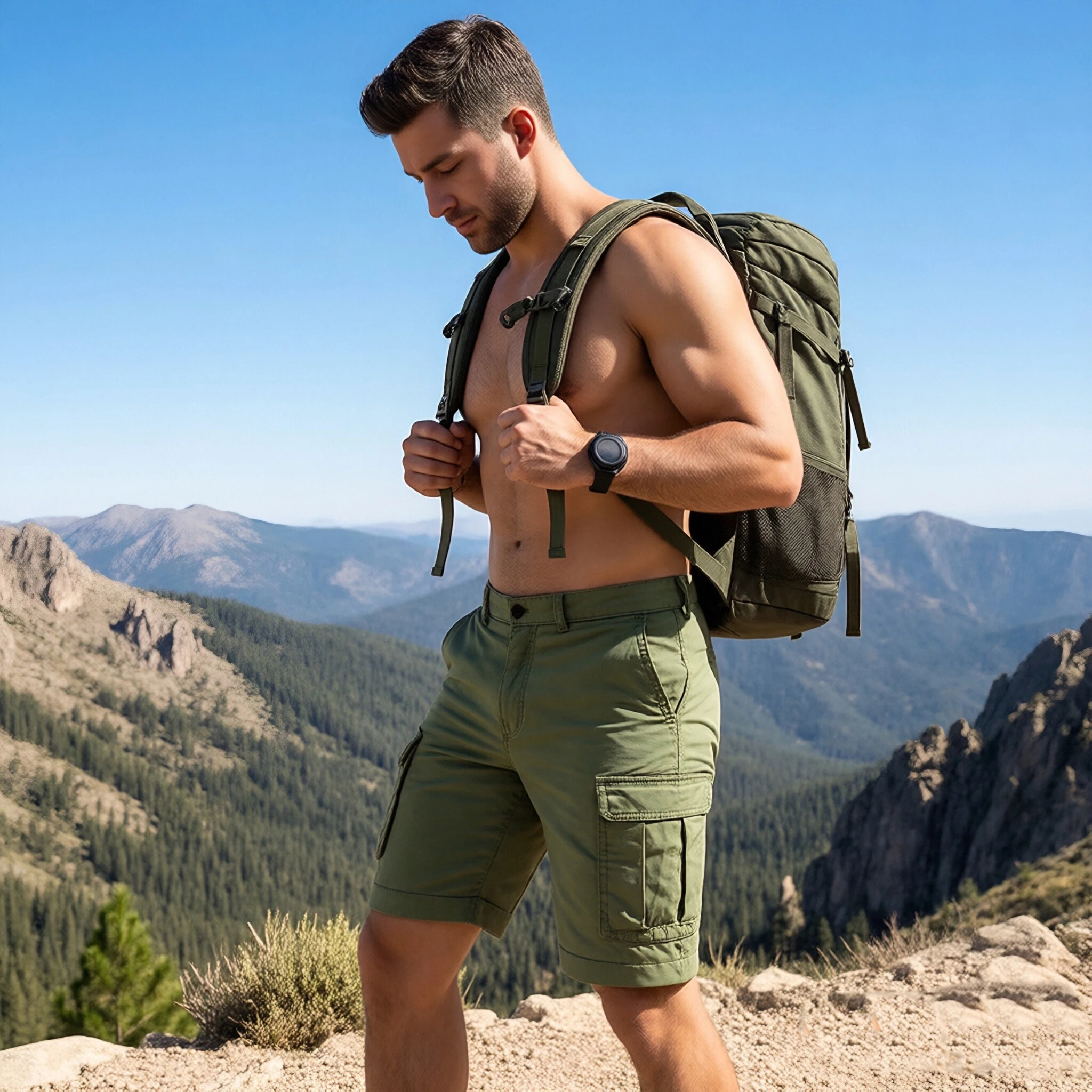 Cargo Shorts Men Summer Homme Shorts Casual Solid Multi-Pocket Male Cargo Shorts
Cargo Shorts Men Summer Homme Shorts Casual Solid Multi-Pocket Male Cargo Shorts