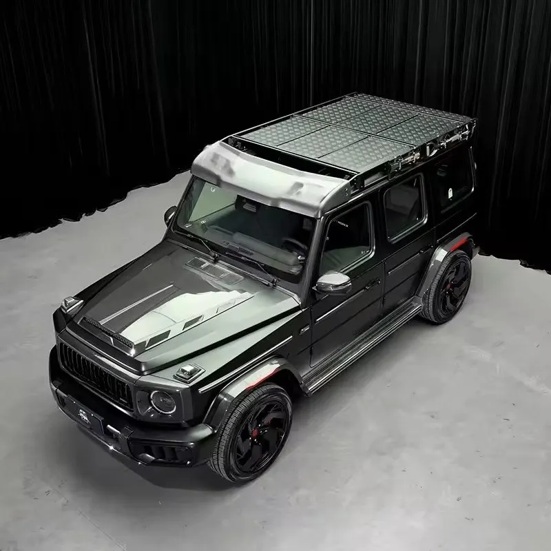 New G Class W465 Roof Luggage Rack with Rear Ladder Black Stainless Steel Off Road Parts for 2025+ G63 G500 G450 Car
New G Class W465 Roof Luggage Rack with Rear Ladder Black Stainless Steel Off Road Parts for 2025+ G63 G500 G450 Car
