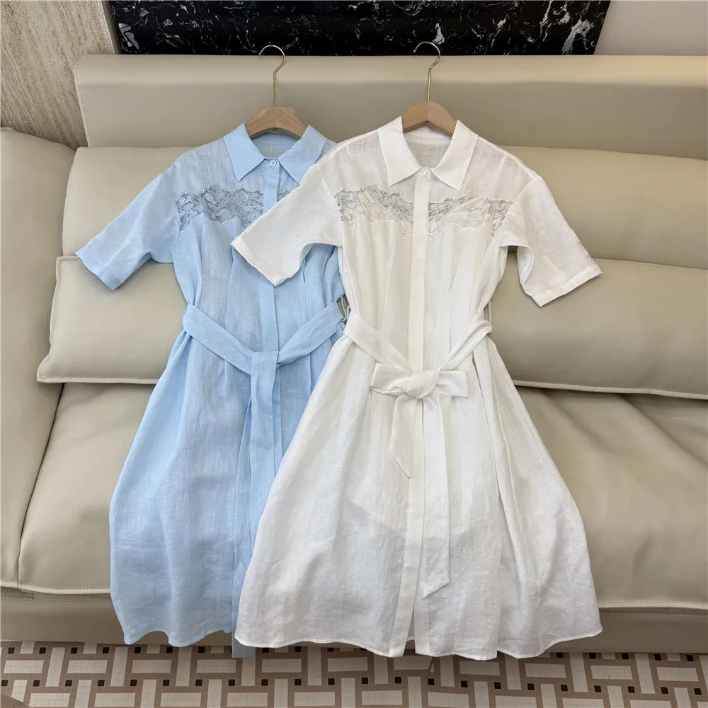 Women's White Lace-Paneled Dress 2026 Spring/Summer New Arrival Elegant Temperament Shirt Dresses
Women's White Lace-Paneled Dress 2026 Spring/Summer New Arrival Elegant Temperament Shirt Dresses