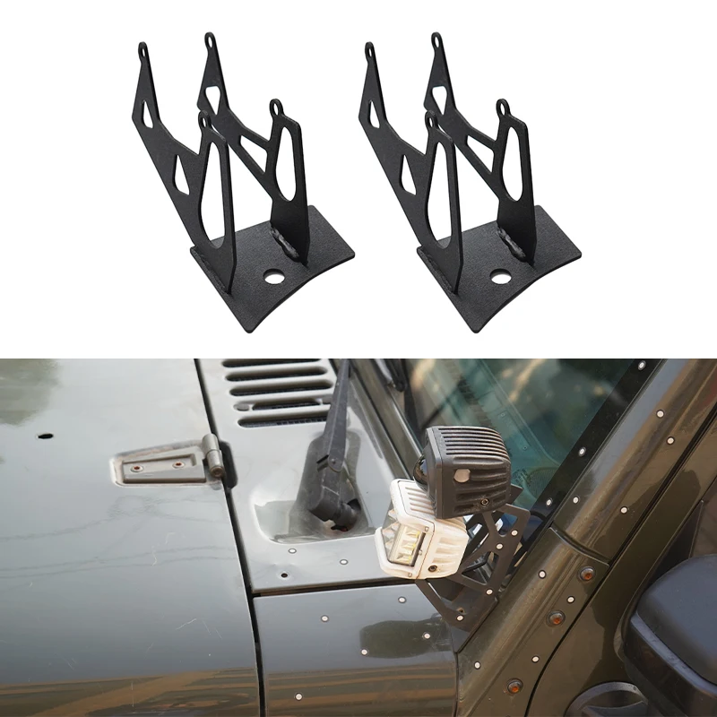 1 Pair Lower Windshield Off-Road LED Work Dual A-Pillar Light Mounting Bracket for Jeep Wrangler JK 2007-2017
1 Pair Lower Windshield Off-Road LED Work Dual A-Pillar Light Mounting Bracket for Jeep Wrangler JK 2007-2017