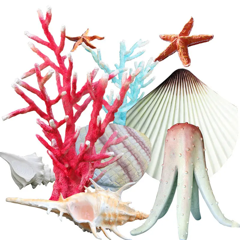 FRP ocean beach sculpture, simulated sea star octopus ornament, conch shell coral decoration handicraft
FRP ocean beach sculpture, simulated sea star octopus ornament, conch shell coral decoration handicraft