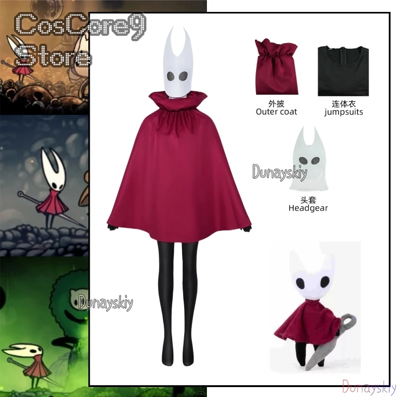 Halloween Game Hollow the Knight: Silksong Hornet Sister Cosplay Cape Costume Mask Cute Fridge Display Roleplay Clothing Gift
Halloween Game Hollow the Knight: Silksong Hornet Sister Cosplay Cape Costume Mask Cute Fridge Display Roleplay Clothing Gift