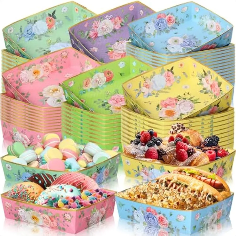 36 Pcs Tea Party Paper Plates Floral Food Trays 5 Lbs Large Disposable Serving Trays Vintage Nacho Boats for Birthday Weddings
36 Pcs Tea Party Paper Plates Floral Food Trays 5 Lbs Large Disposable Serving Trays Vintage Nacho Boats for Birthday Weddings