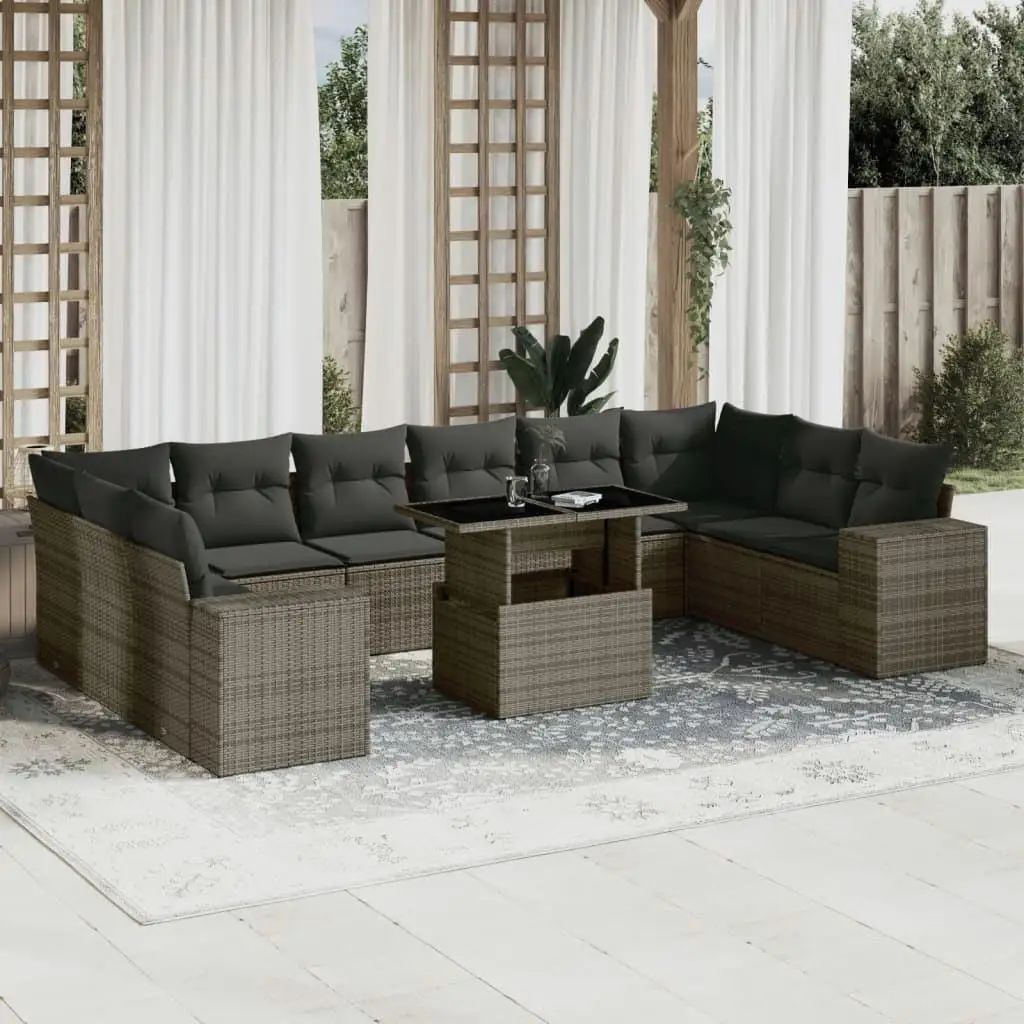 Comfortable Gray PE Rattan Garden Sofa Set with Large Adjustable Armrests for Outdoor Relaxation
Comfortable Gray PE Rattan Garden Sofa Set with Large Adjustable Armrests for Outdoor Relaxation
