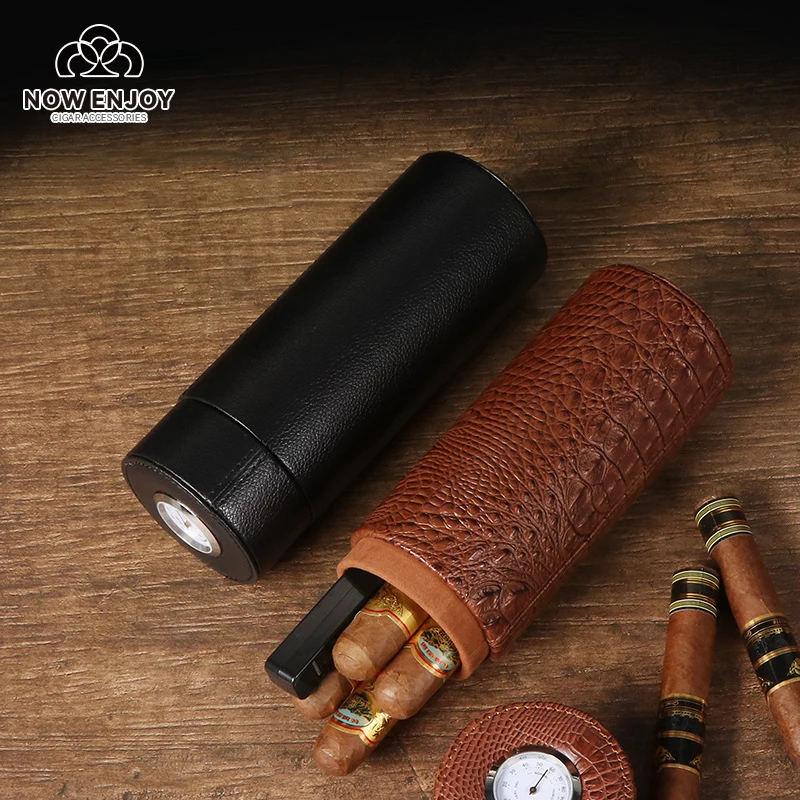 Leather Cigar Storage Box Portable Wooden Pot Humidor Holder Cedarwood Lined Cigar Travel Case for Cigar Lover Gift Fit3-5Cigars
Leather Cigar Storage Box Portable Wooden Pot Humidor Holder Cedarwood Lined Cigar Travel Case for Cigar Lover Gift Fit3-5Cigars