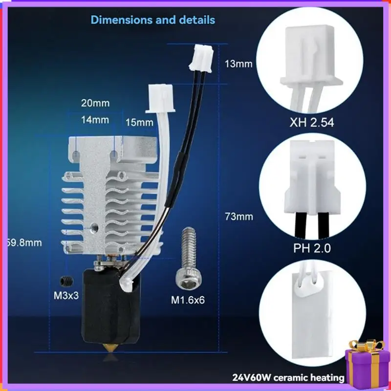 Advanced Ender-3-V3-SE Extrusion Head Kit For Creality Ender 3 V3 SE Bimetallic Throat High Temperature Print Head
Advanced Ender-3-V3-SE Extrusion Head Kit For Creality Ender 3 V3 SE Bimetallic Throat High Temperature Print Head