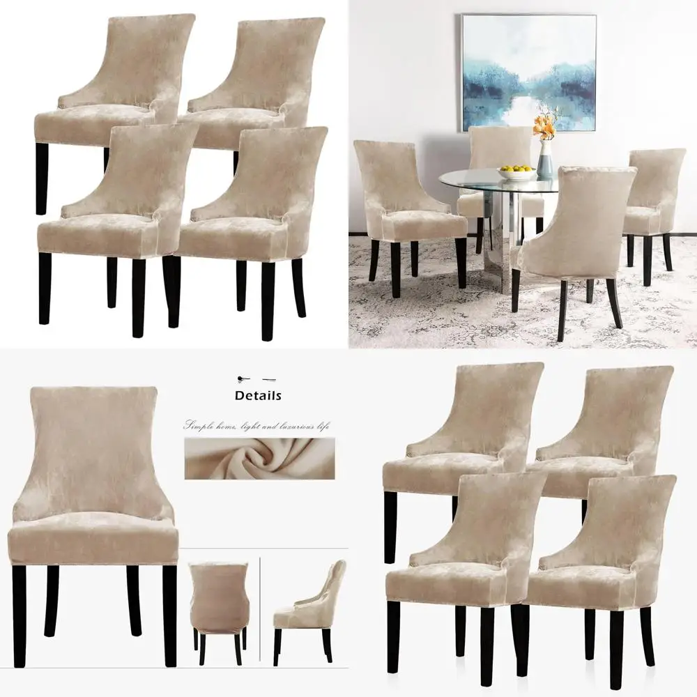 Stretch Wingback Chair Slipcover - Reusable Side Chair Cover, Dining Room Arm Protector Seat Covers, Home Decor (Taupe, 4 Pack)
Stretch Wingback Chair Slipcover - Reusable Side Chair Cover, Dining Room Arm Protector Seat Covers, Home Decor (Taupe, 4 Pack)