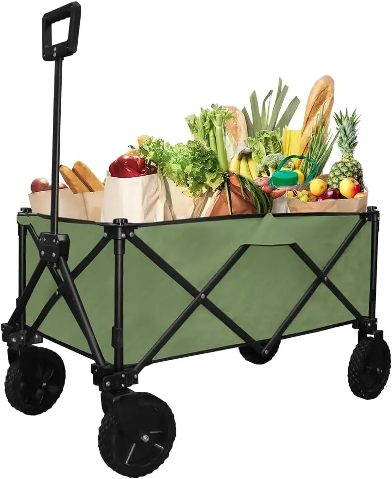 Folding Portable Large Sturdy Camping Wagon Carts Utility Grocery Shopping Cart Garden Farm Transport Cart 360°Swivel Wheels Bra
Folding Portable Large Sturdy Camping Wagon Carts Utility Grocery Shopping Cart Garden Farm Transport Cart 360°Swivel Wheels Bra