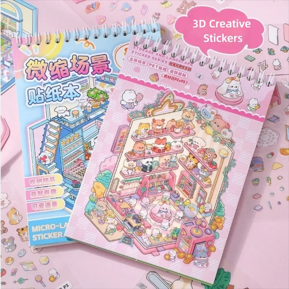 New Cartoon 3D Landscape Sticker Book DIY Miniature House Cabin Scene Pocket Sticker PET Sticker Cabin Scene for Kids
New Cartoon 3D Landscape Sticker Book DIY Miniature House Cabin Scene Pocket Sticker PET Sticker Cabin Scene for Kids