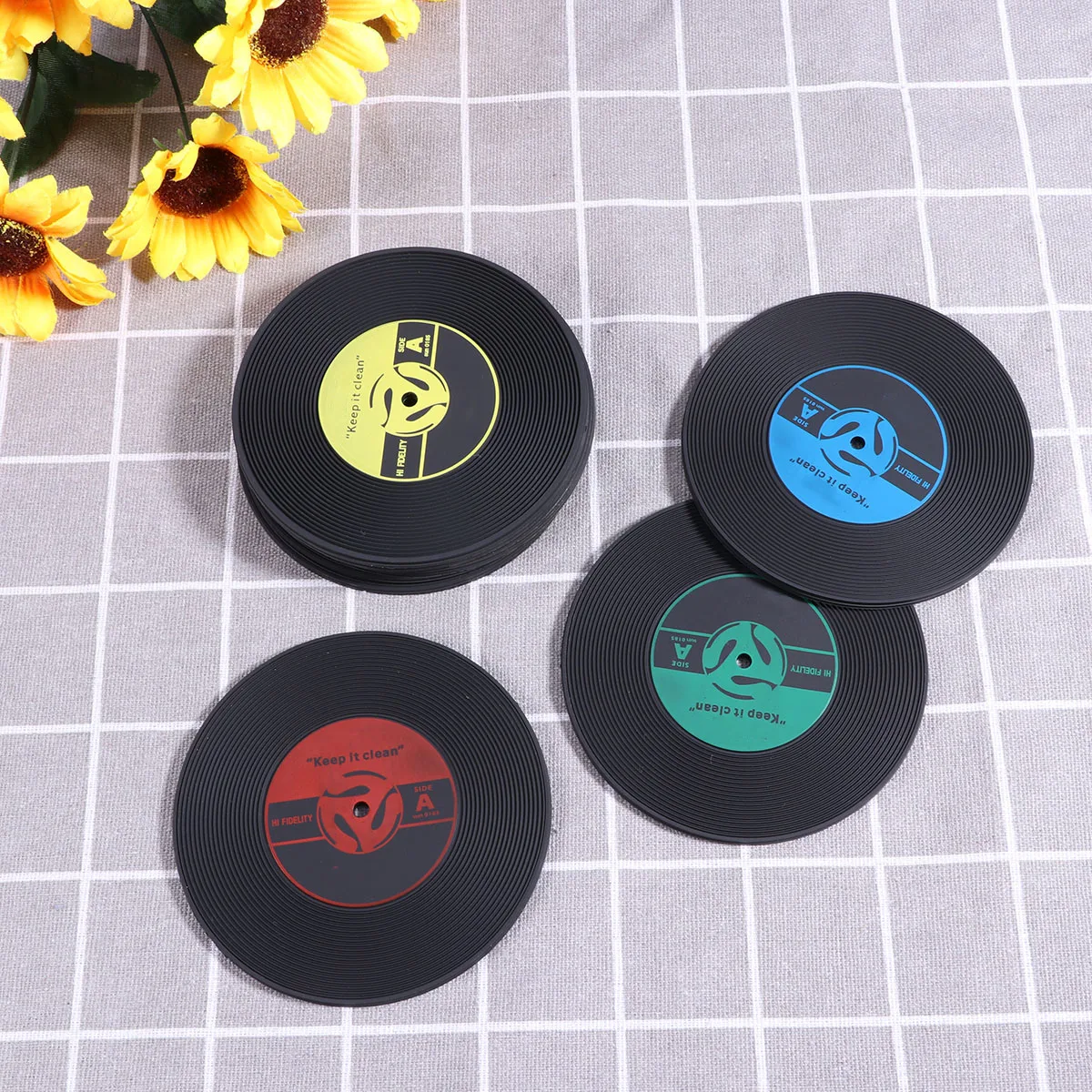 10pcs Vinyl Records Coaster Retro Albums Decor Colorful Drink Coasters Protect Table Surface Hot Cold Sealed Mats
10pcs Vinyl Records Coaster Retro Albums Decor Colorful Drink Coasters Protect Table Surface Hot Cold Sealed Mats
