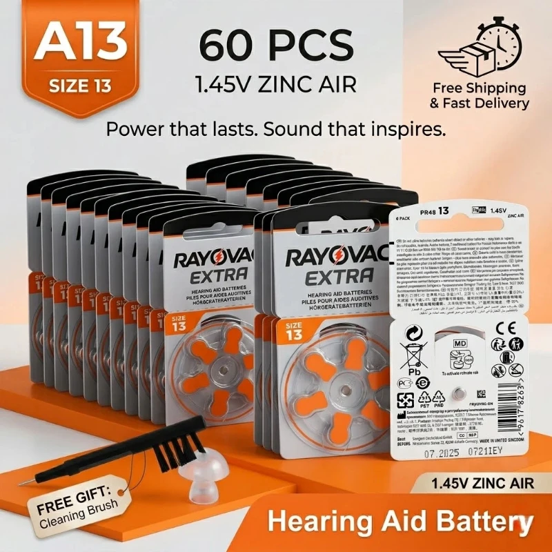 1.45V Zinc Air A13 Hearing Aid Battery PR48 13A P13 For RIC BTE Sound Amplifier Earphones Replacement
1.45V Zinc Air A13 Hearing Aid Battery PR48 13A P13 For RIC BTE Sound Amplifier Earphones Replacement