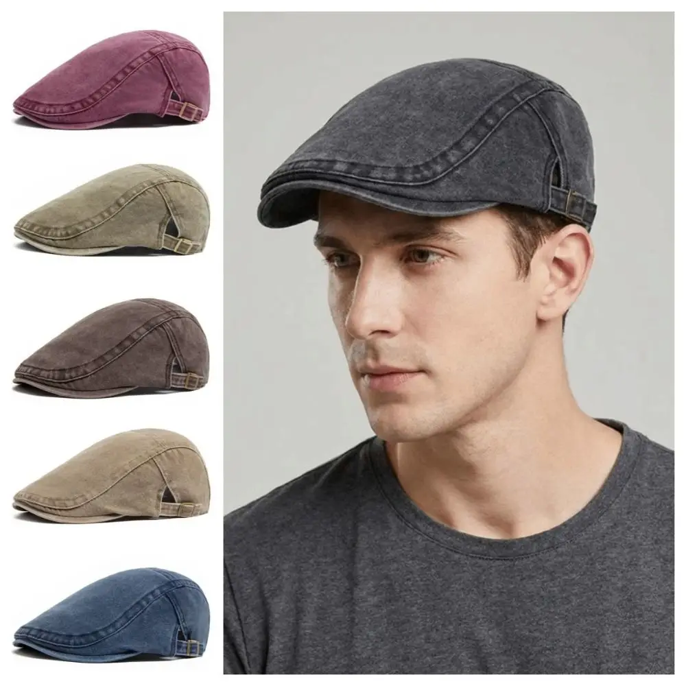 Casual Cotton Washed Denim Newsboy Caps British Style Solid Color Peaked Cap Forward Hat Adjustable Painter Beret Women
Casual Cotton Washed Denim Newsboy Caps British Style Solid Color Peaked Cap Forward Hat Adjustable Painter Beret Women