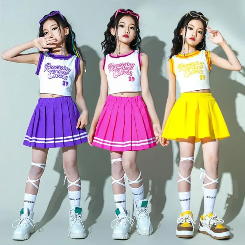 Children Hip Hop Summer Clothes Sets T-shirt Street Dance Skirt Girls Crop Top Cute Outfits Kids Jazz Cheerleader Costumes
Children Hip Hop Summer Clothes Sets T-shirt Street Dance Skirt Girls Crop Top Cute Outfits Kids Jazz Cheerleader Costumes