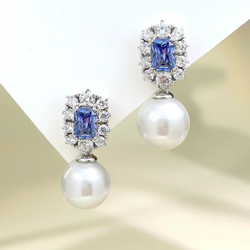 Fashionable Tan Sang Blue 925 Silver Ear Ring High Carbon Diamond High Grade Versatile Women's Wedding Jewelry Women's
Fashionable Tan Sang Blue 925 Silver Ear Ring High Carbon Diamond High Grade Versatile Women's Wedding Jewelry Women's