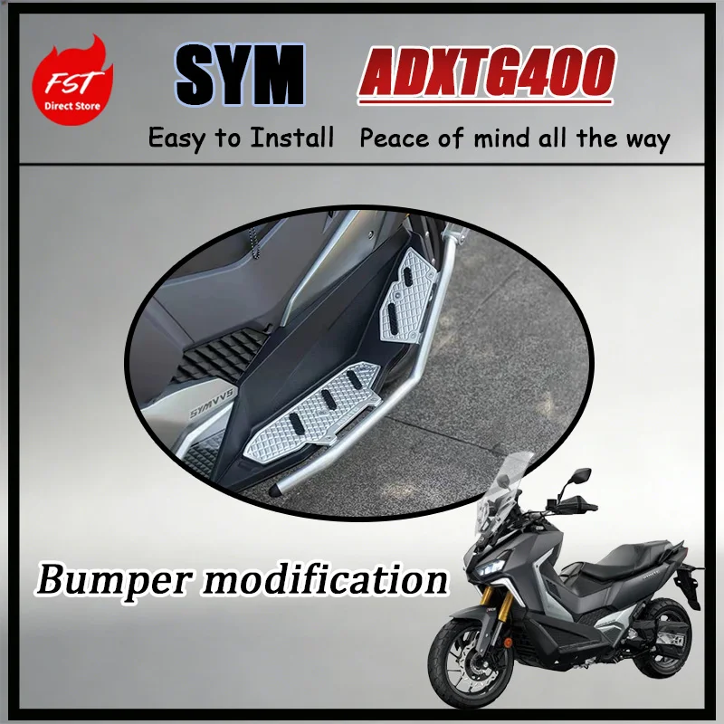 FOR SYM ADXTG400 Adventure Scooter Front Bumper Crash Bar CNC Aluminum Footrest Support Fog Light Bracket Bolt-On Installation
FOR SYM ADXTG400 Adventure Scooter Front Bumper Crash Bar CNC Aluminum Footrest Support Fog Light Bracket Bolt-On Installation