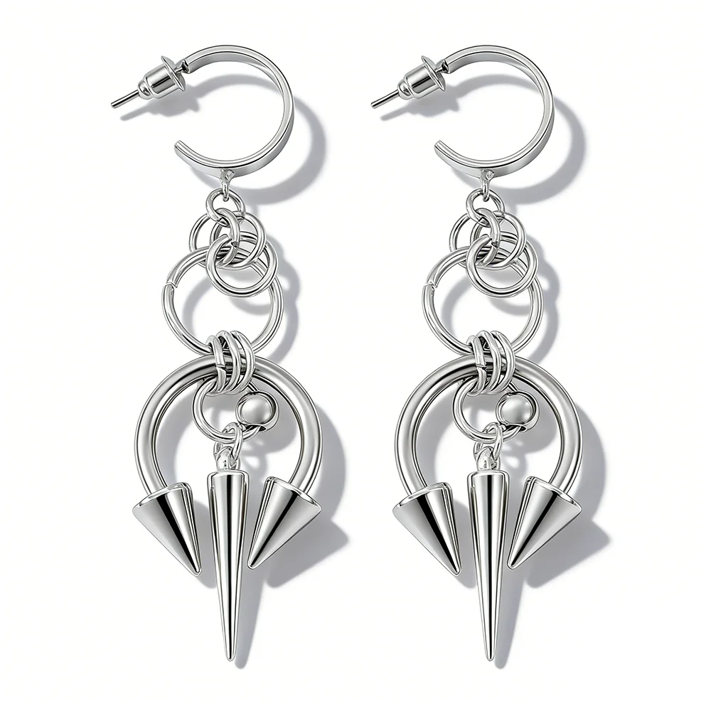 1pair Y2K Stainless Steel Rivet Spike Septum Nose Ring Charms Detachable Earrings for Women Punk Grunge Spiky Gothic Earrings
1pair Y2K Stainless Steel Rivet Spike Septum Nose Ring Charms Detachable Earrings for Women Punk Grunge Spiky Gothic Earrings